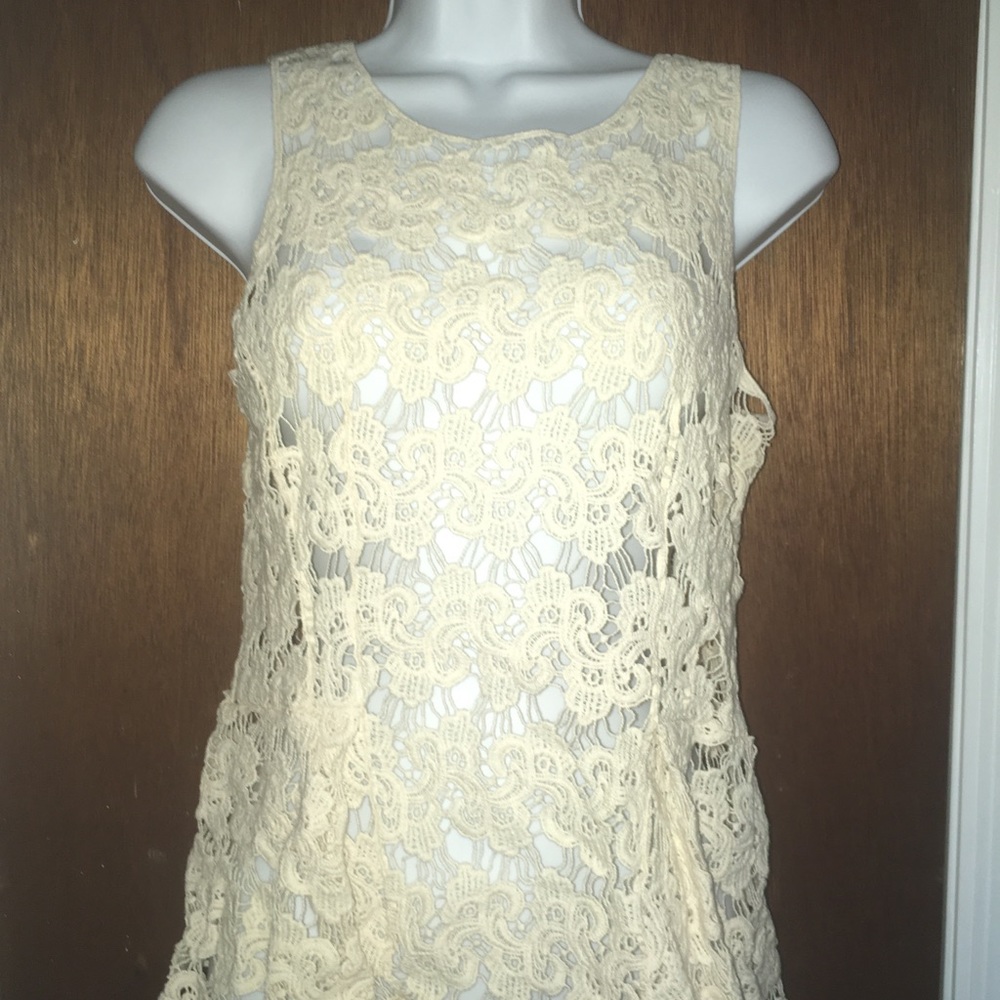 Finn & Clover Crochet Top Women Medium Open Knit